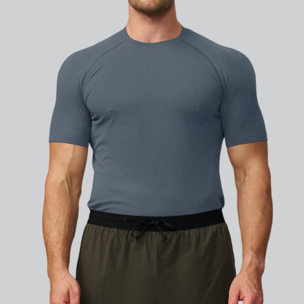 Herren Einfarbiges Sport-T-Shi – Sports Equipment Gym Bewertung und Preis